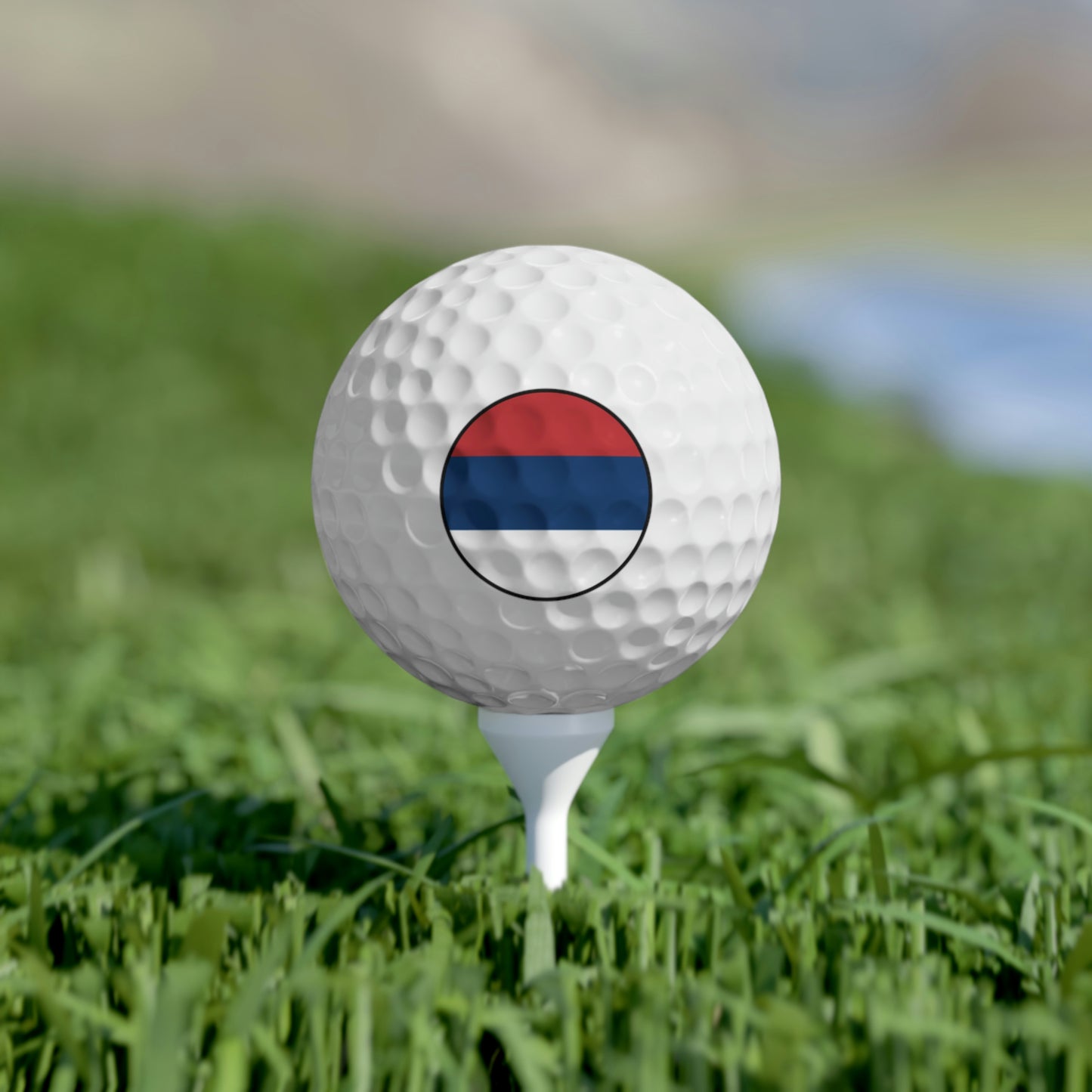 Tri Colour Golf Balls, set of 6