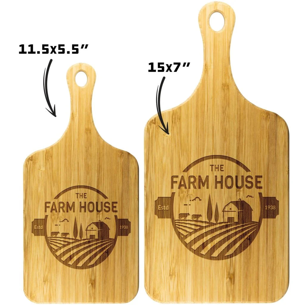 Personalized Cutting Board, Wood with Handle