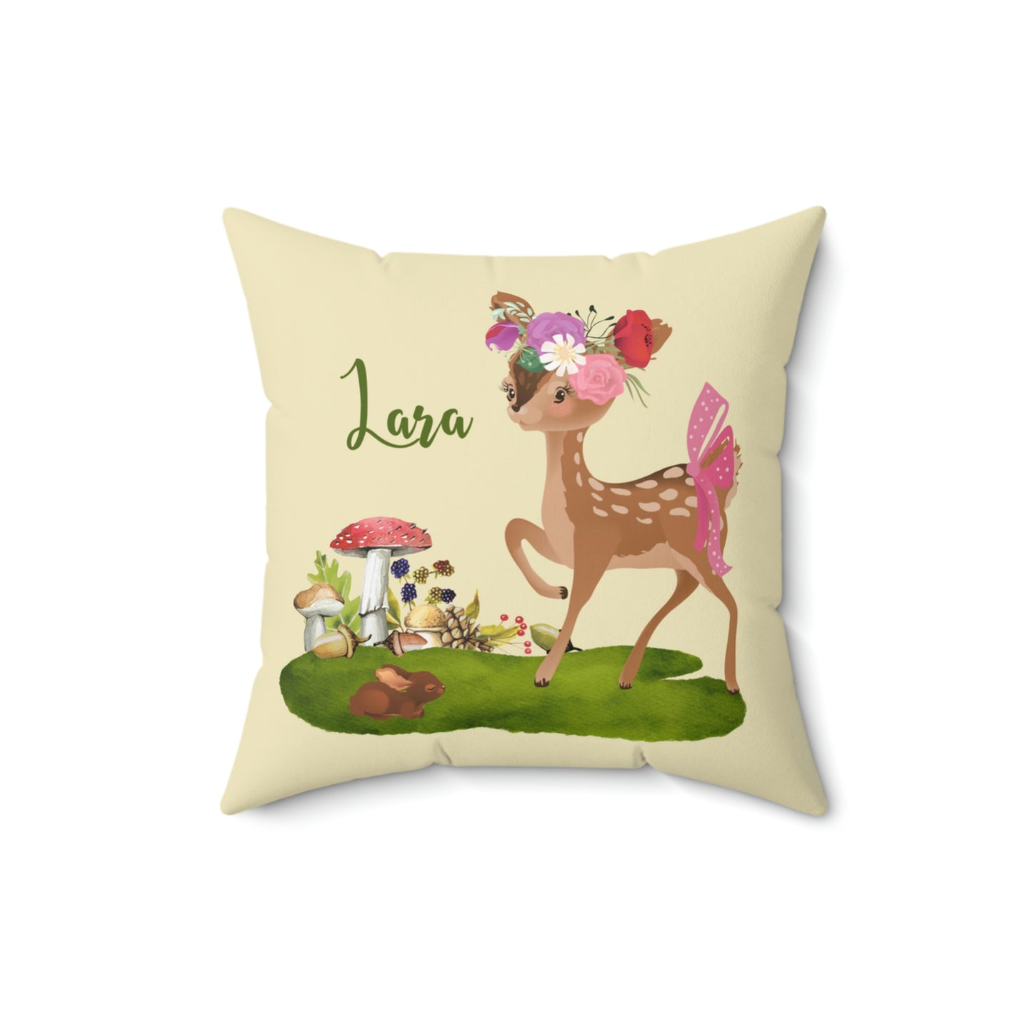 Enchanted Forest Personalized Double Sided Suede Feel Pillow