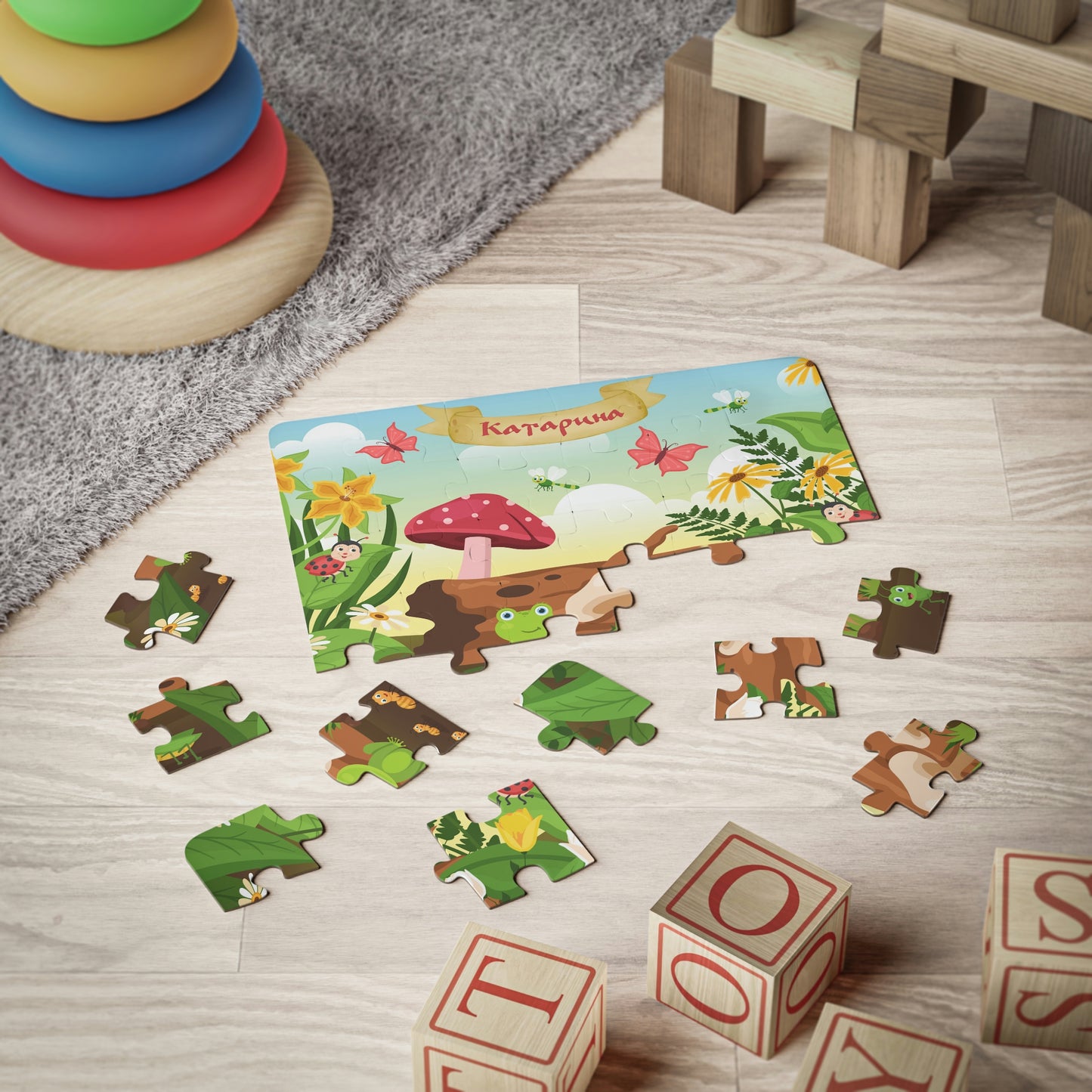 Forest Floor Personalized Puzzle for Toddlers, 30-Piece