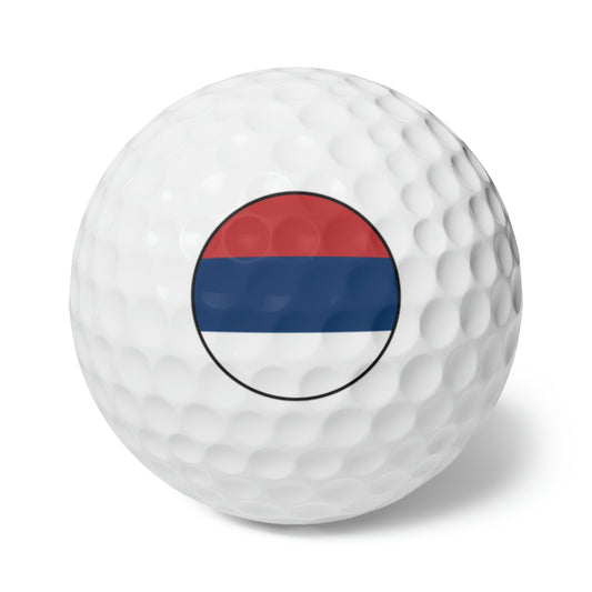 Tri Colour Golf Balls, set of 6