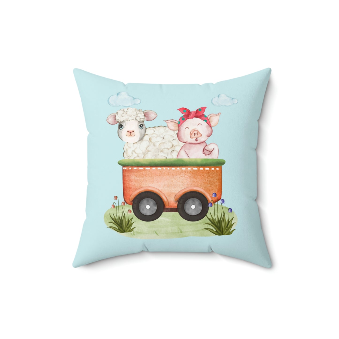 On The Farm Personalized Double Sided Suede Feel Pillow